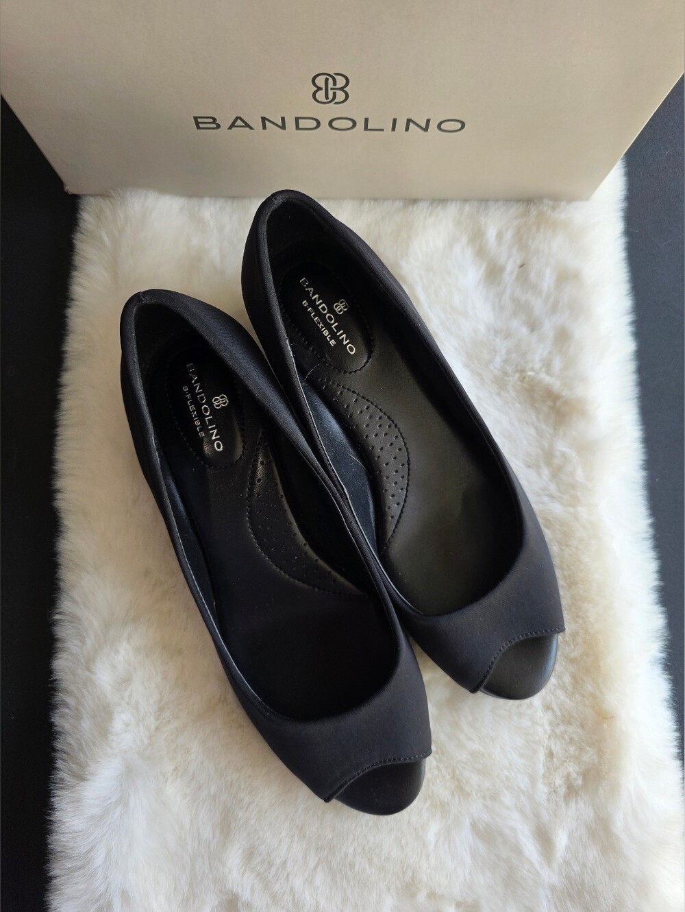 Bandolino Candra Women's Wedge Shoes Black Lycra: 6.5 M, Synthetic